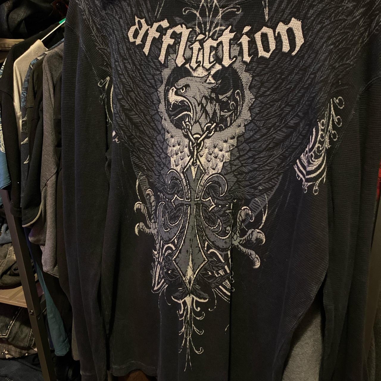 Dope affliction long sleeve, Super nice fit SIZE... - Depop