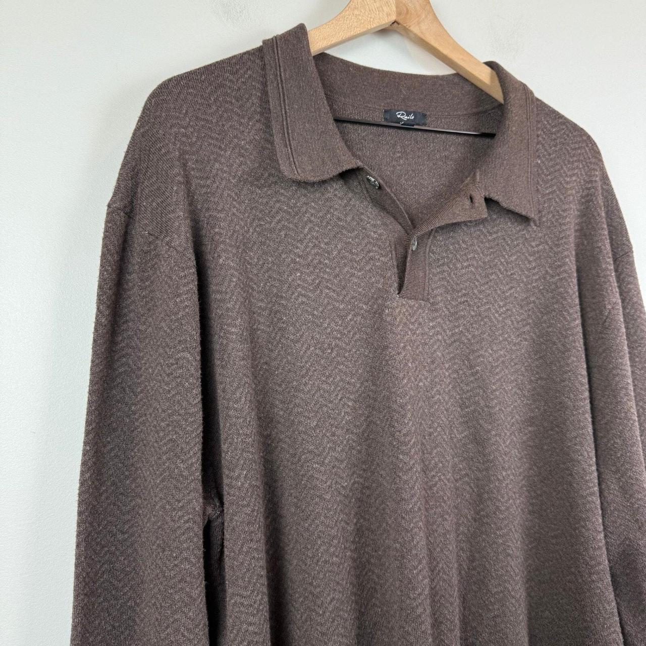 Rails Men's Sweater - Brown - XXL – Rails Collar … - image 4