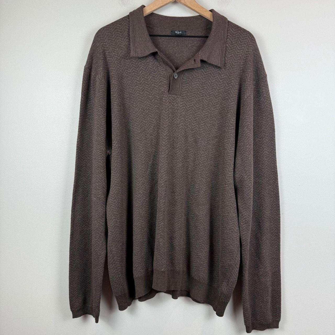 Rails Men's Sweater - Brown - XXL – Rails Collar … - image 1