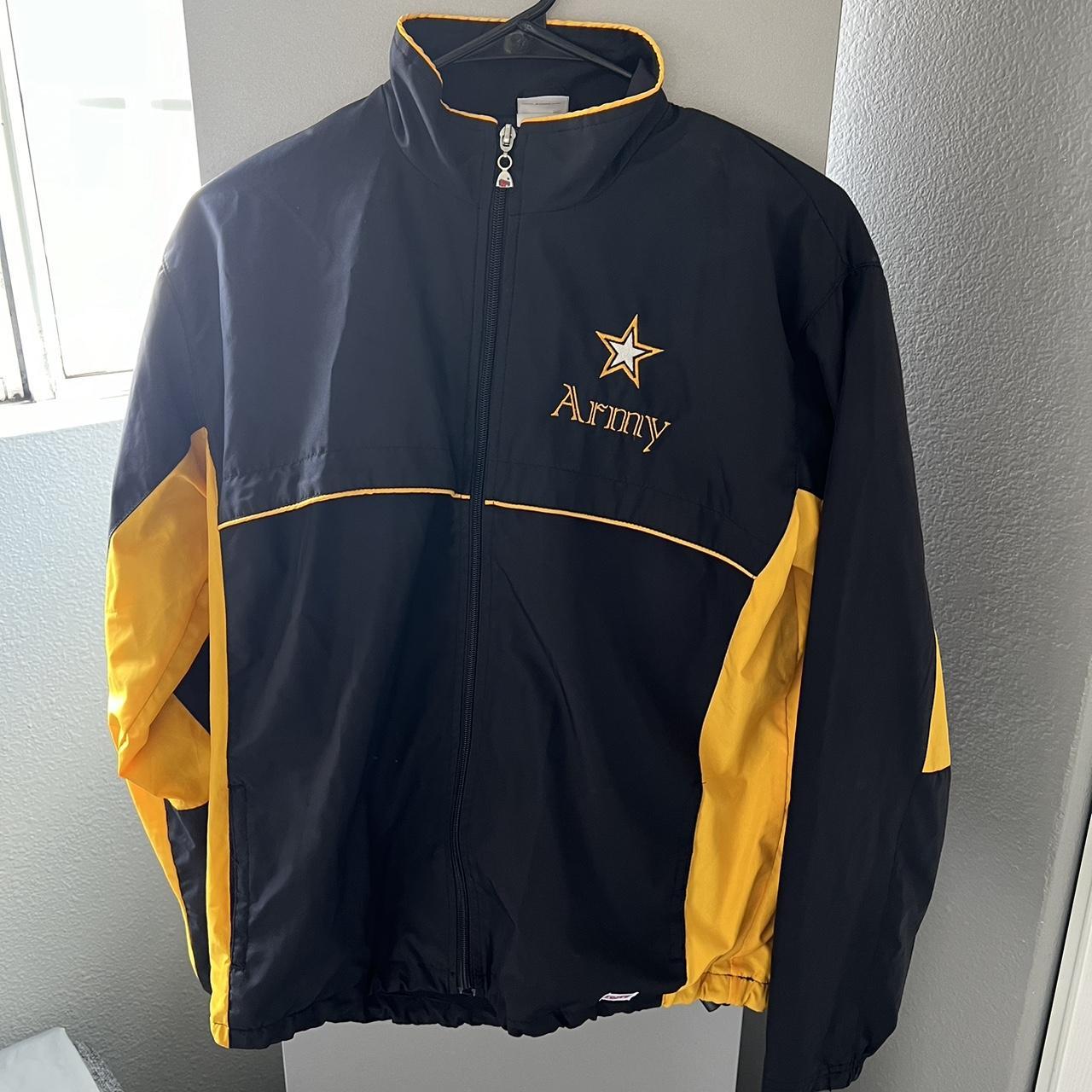 Black and yellow army jacket best sale