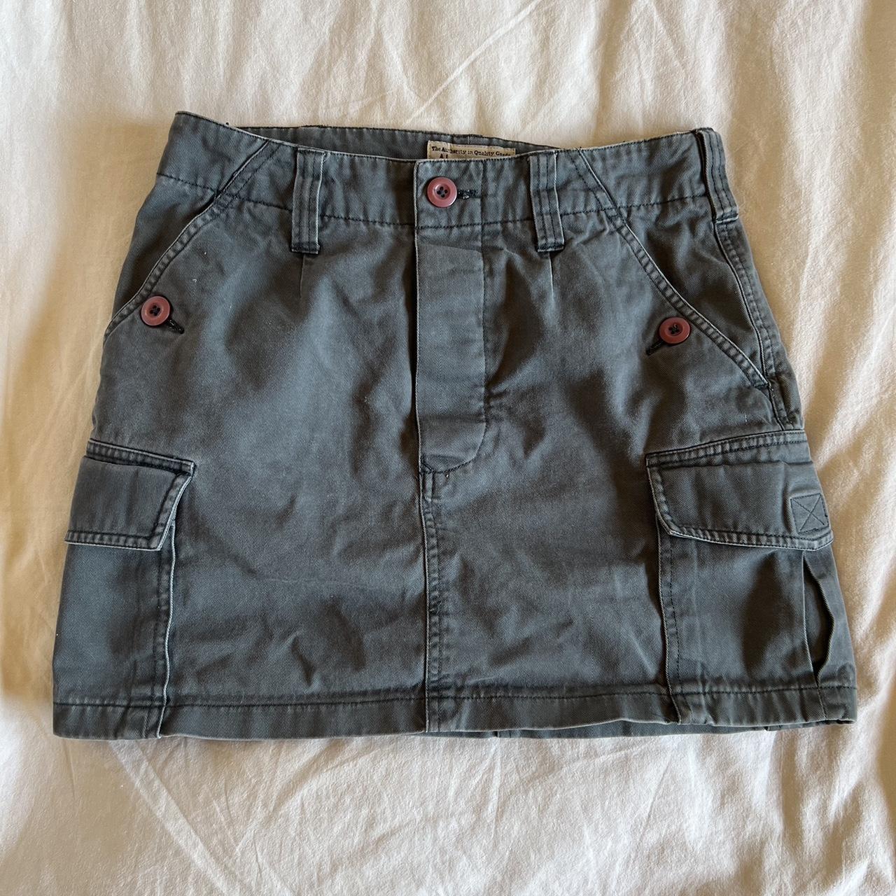 Vintage Abercrombie cargo mini skirt Size XS but... - Depop