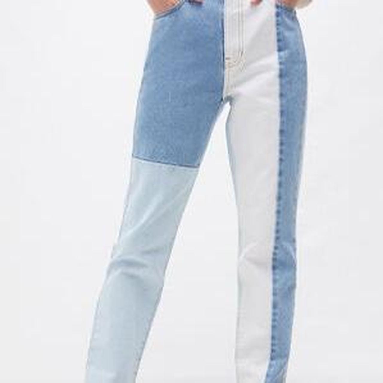 Patchwork Jeans Pacsun Favorite Blue Mom Jeans PacSun Patchwork