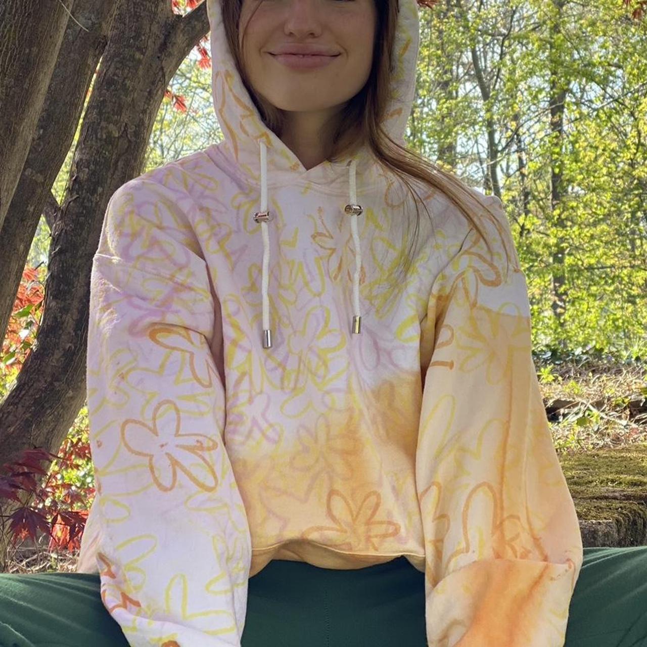 Lachinita Yellow Tie Dye Sweater Womens Hoodie Collina Strada Tie