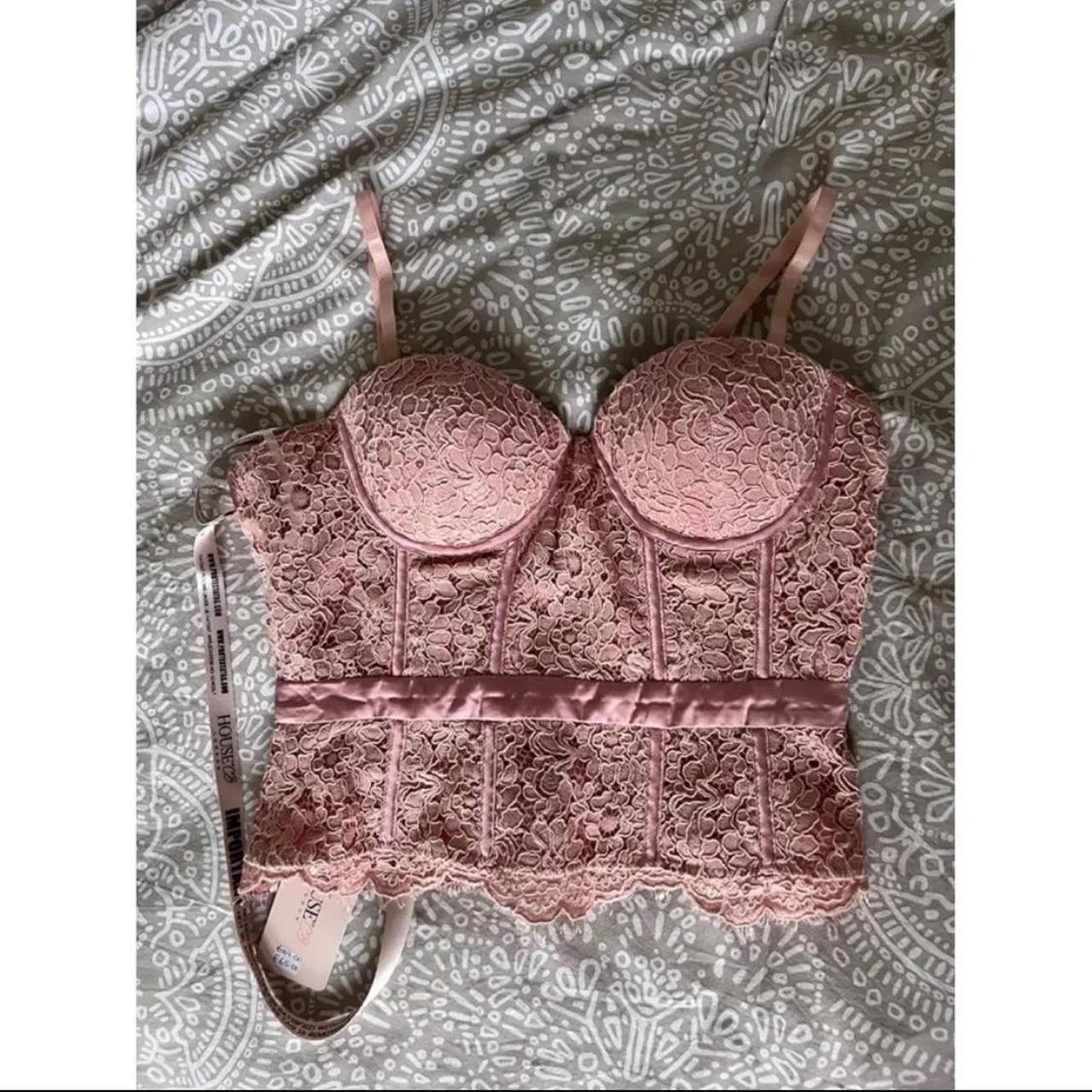 House of CB pink lace corset top with detachable Depop