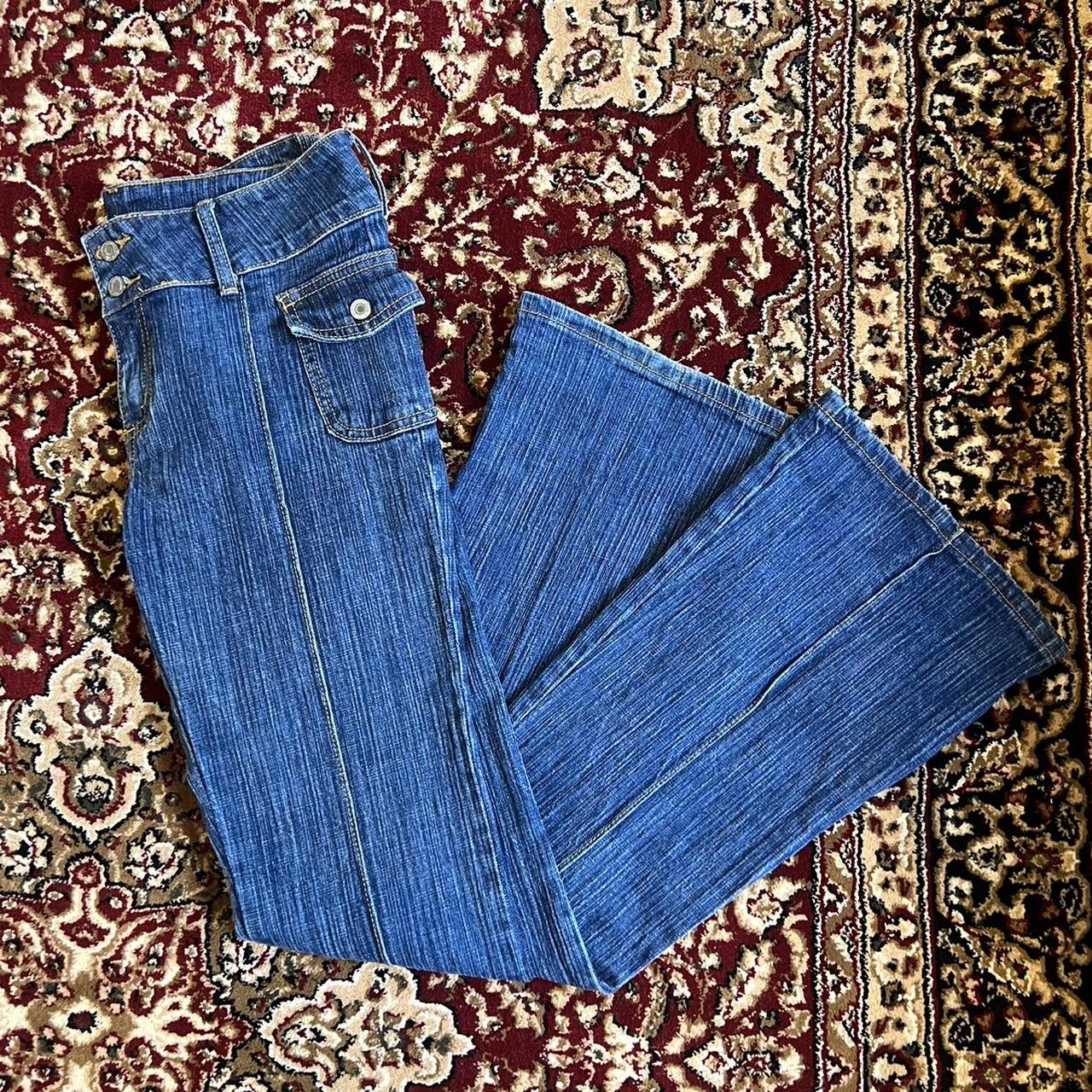 Brandy Melville low rise, flare jeans, barely... Depop