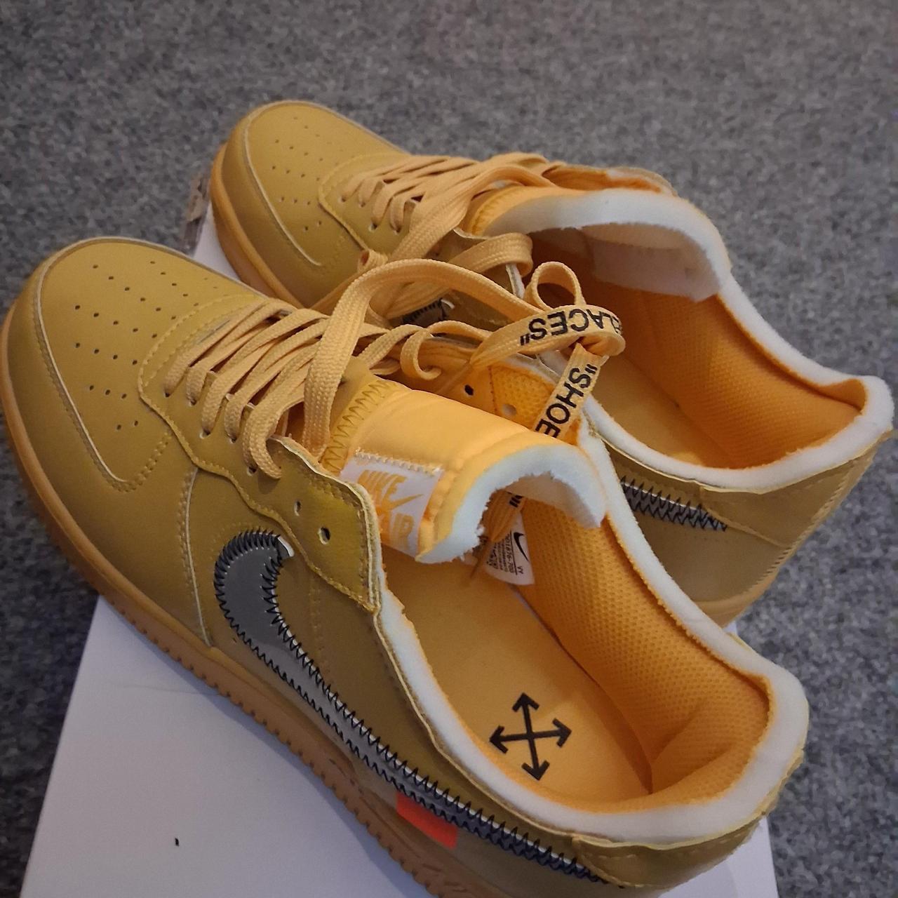 offwhite air force 1s yellow (university gold).... | Depop