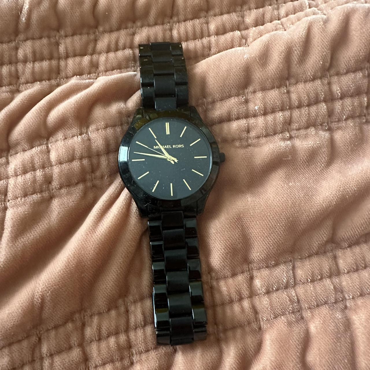 Black And Gold Michael Kors Watch Needs New Battery Depop