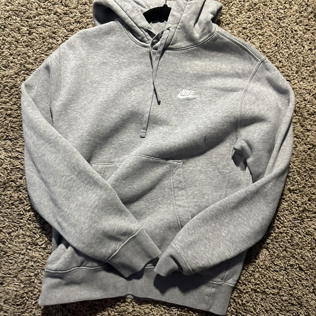 mens gray nike hoodie