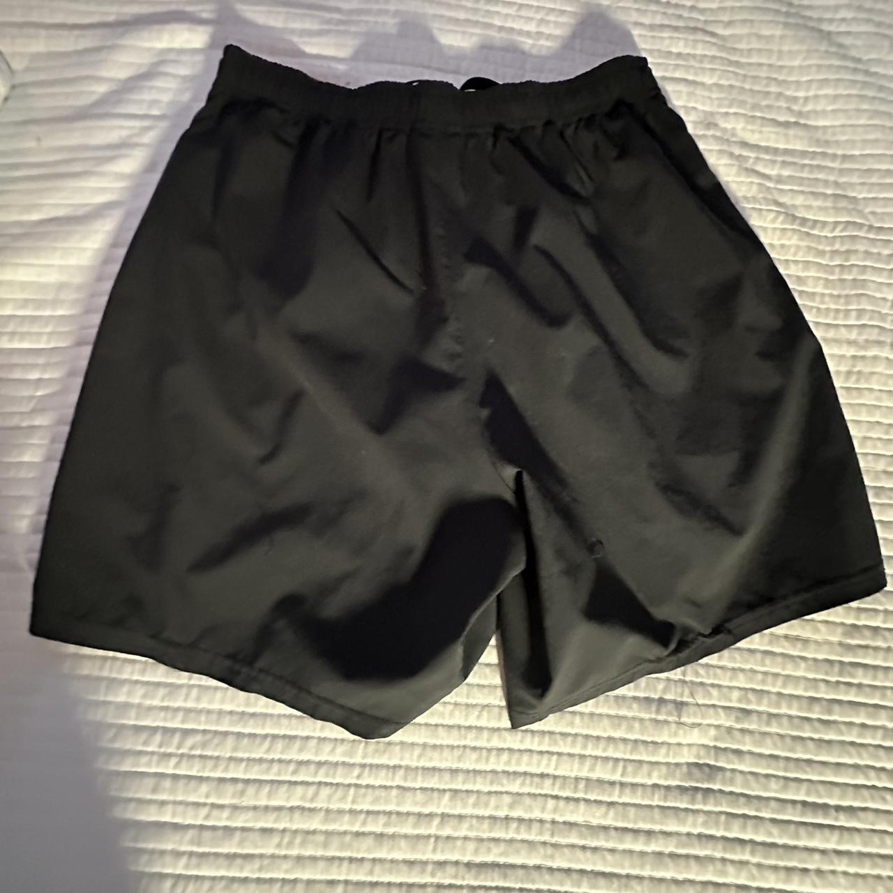 Black gym shark shorts - Depop