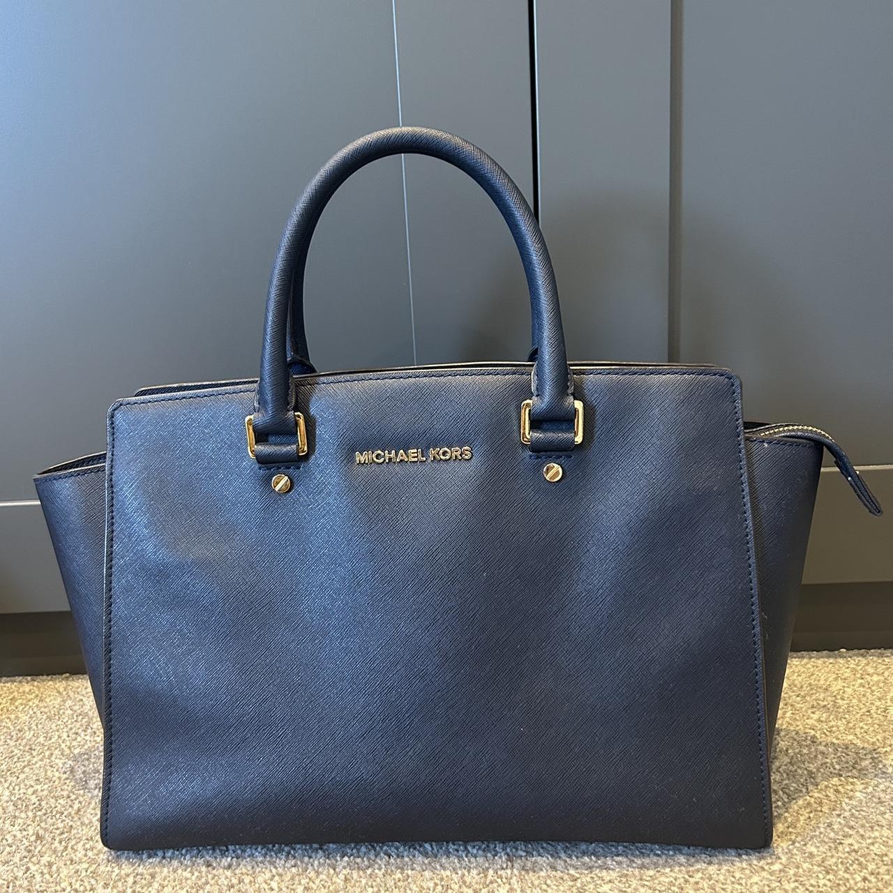 Michael Michael kors blue handbag with top handle