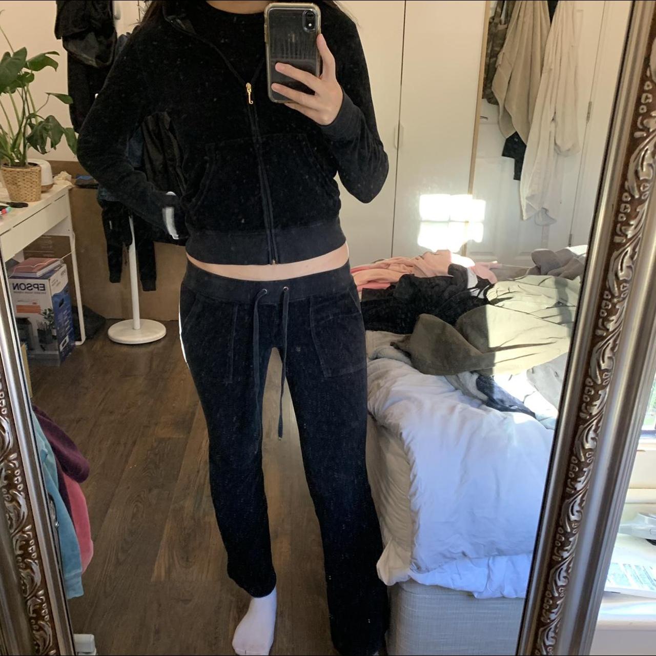 Black Y2k juicy couture tracksuit set🖤 In great... - Depop