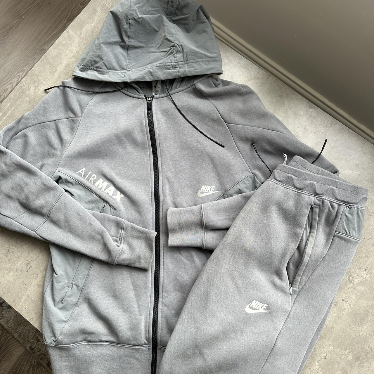 Nike grey tracksuits Size small 9/10 condition... - Depop