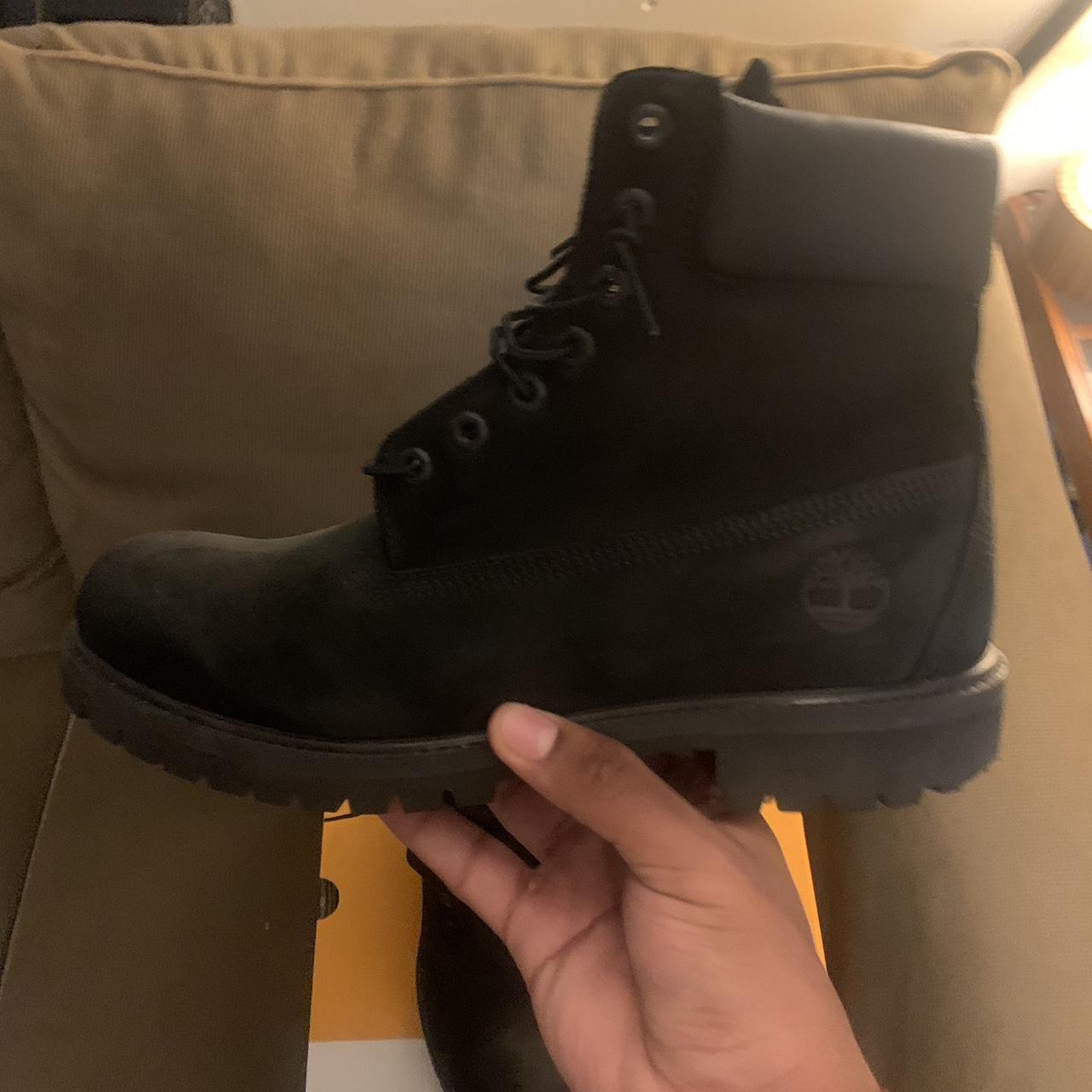 Black Timberlands Boots size 9.5 Both Boots and box | Depop
