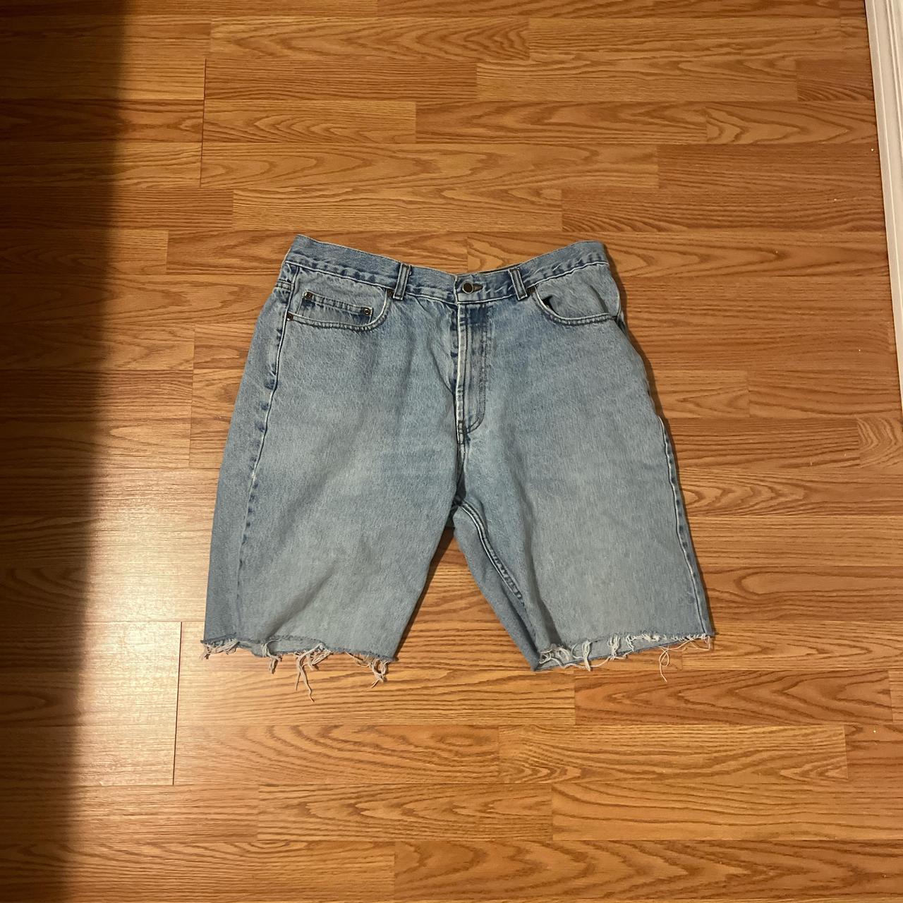 baggy jorts customade distressed open to offers dm... - Depop