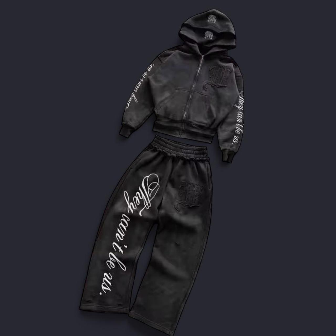 Rep Corteiz Nylon trackpants in black, 3 pockets (1 | Depop