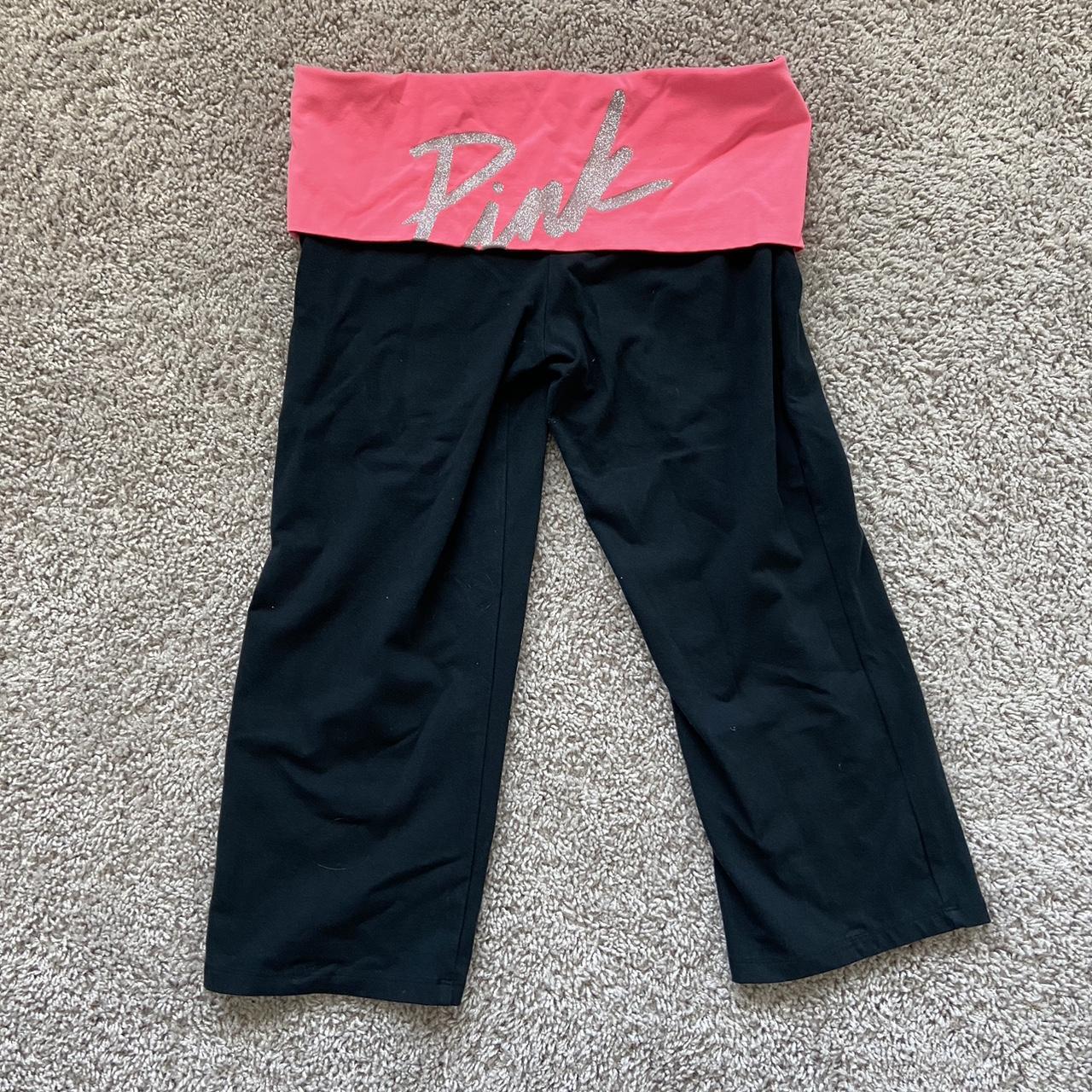 Vintage Y2K VS PINK Foldover Capri Yoga Pants with