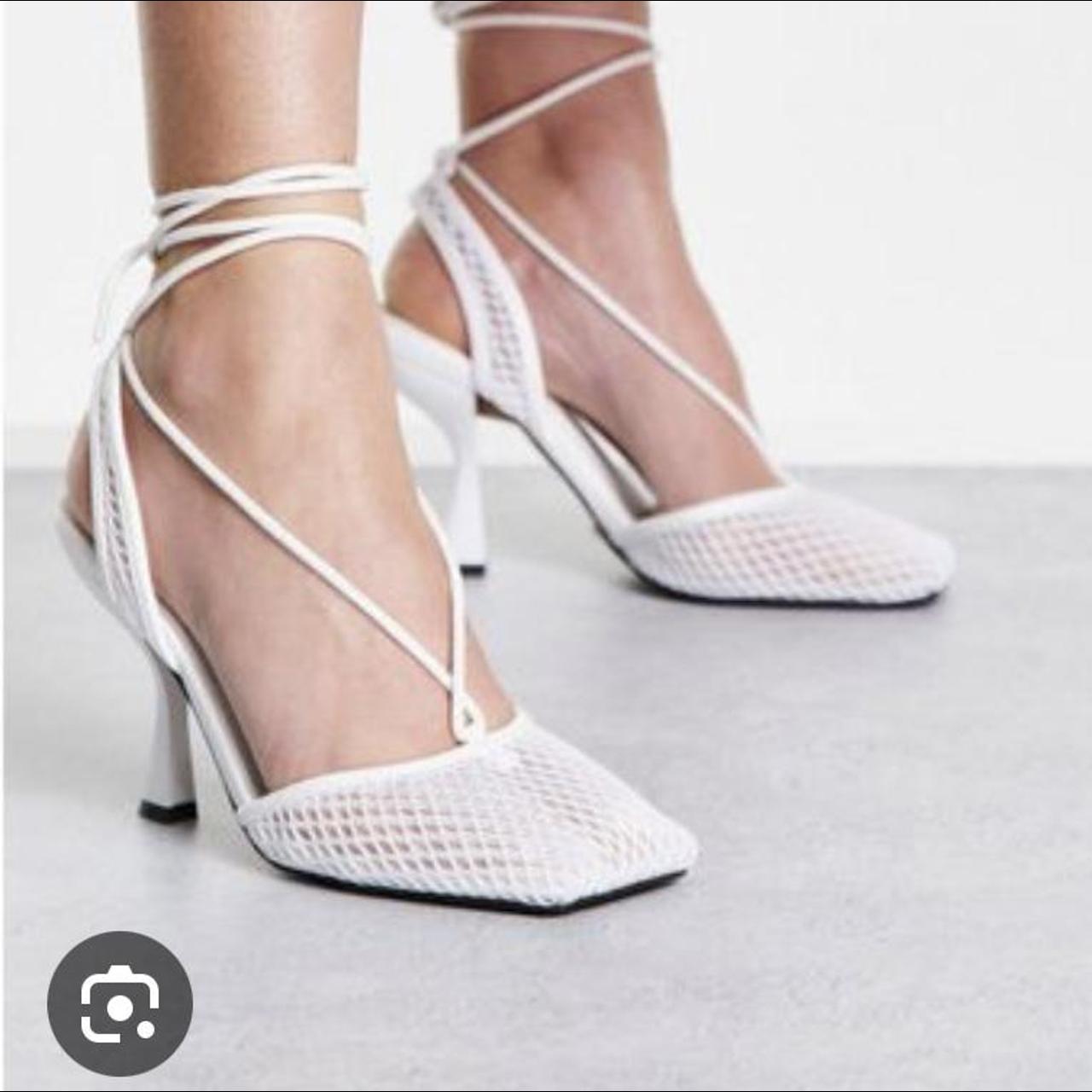 Mesh sales slingback heels