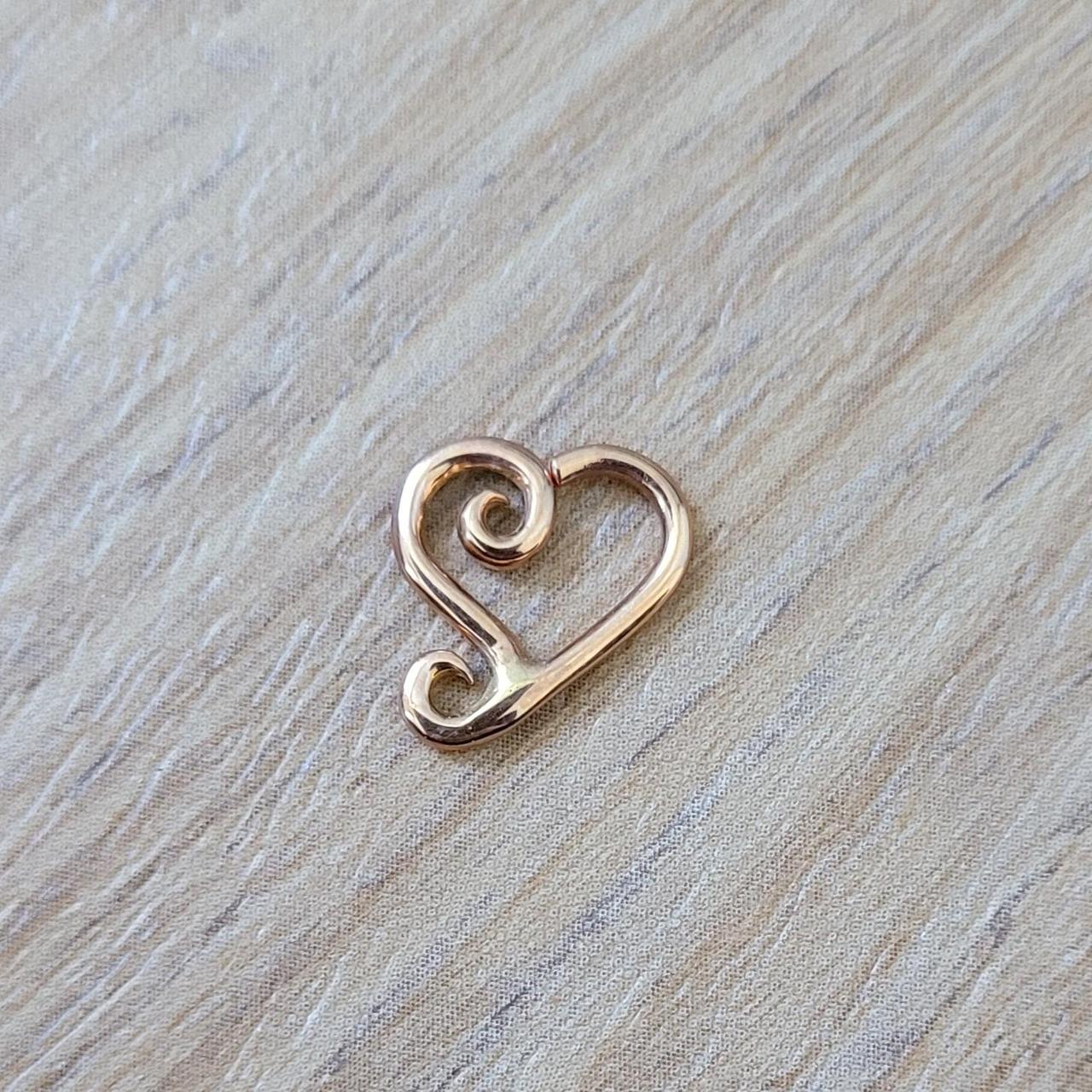 Rose gold daith on sale heart