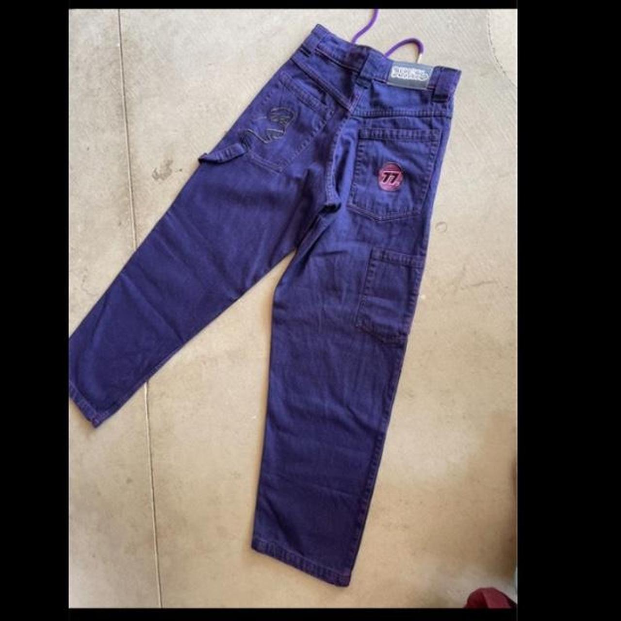 Purple 77 denim carpenter baggy jeans #77denim... - Depop