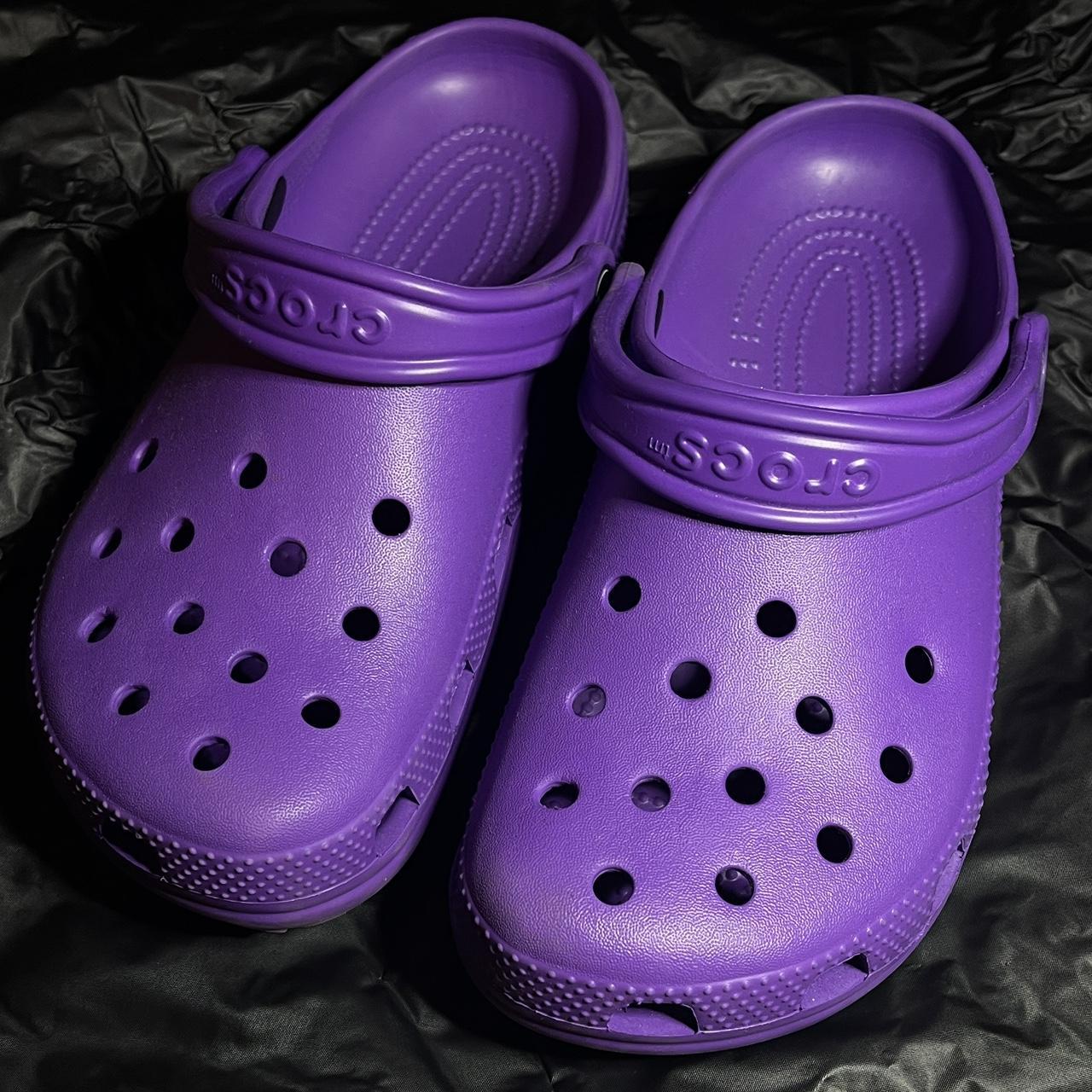 Purple Crocs Size: Women’s 9 Fairly new, worn once... - Depop