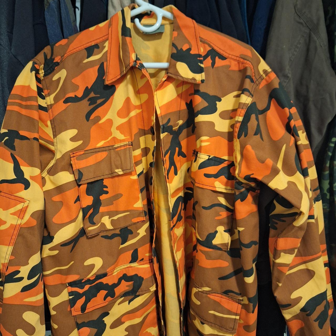 Orange camo jacket mens best sale