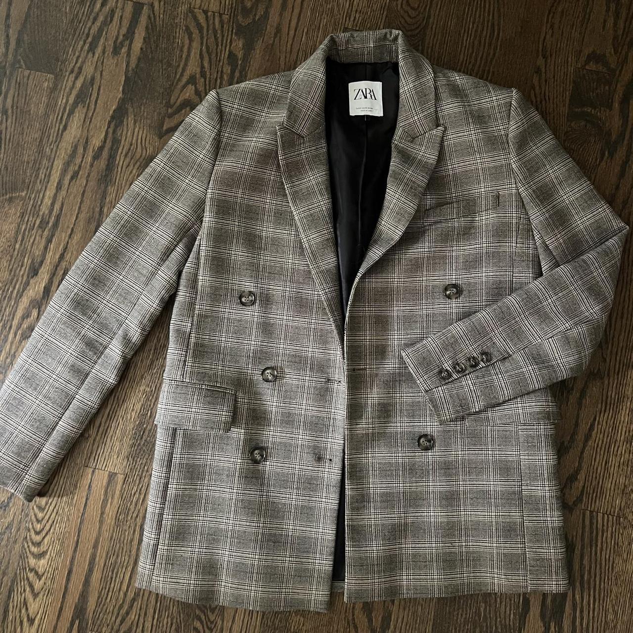 Gorgeous Zara Double Breasted Plaid Blazer. Insanely... - Depop