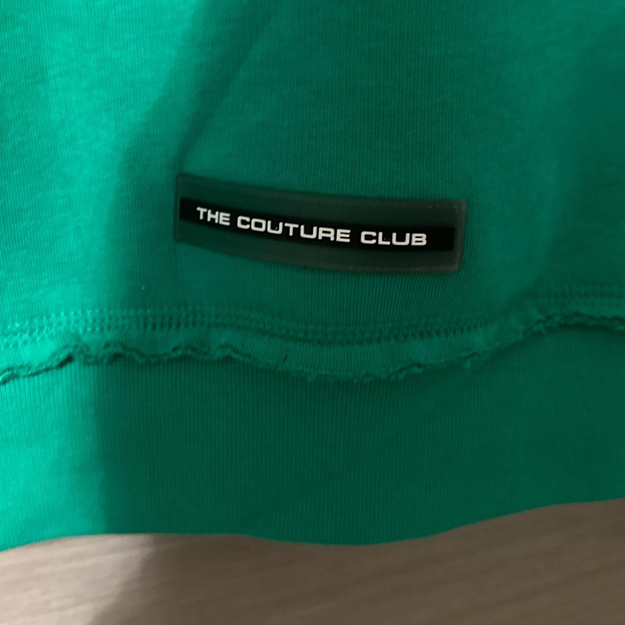 couture club green hoodie size medium good condition - Depop