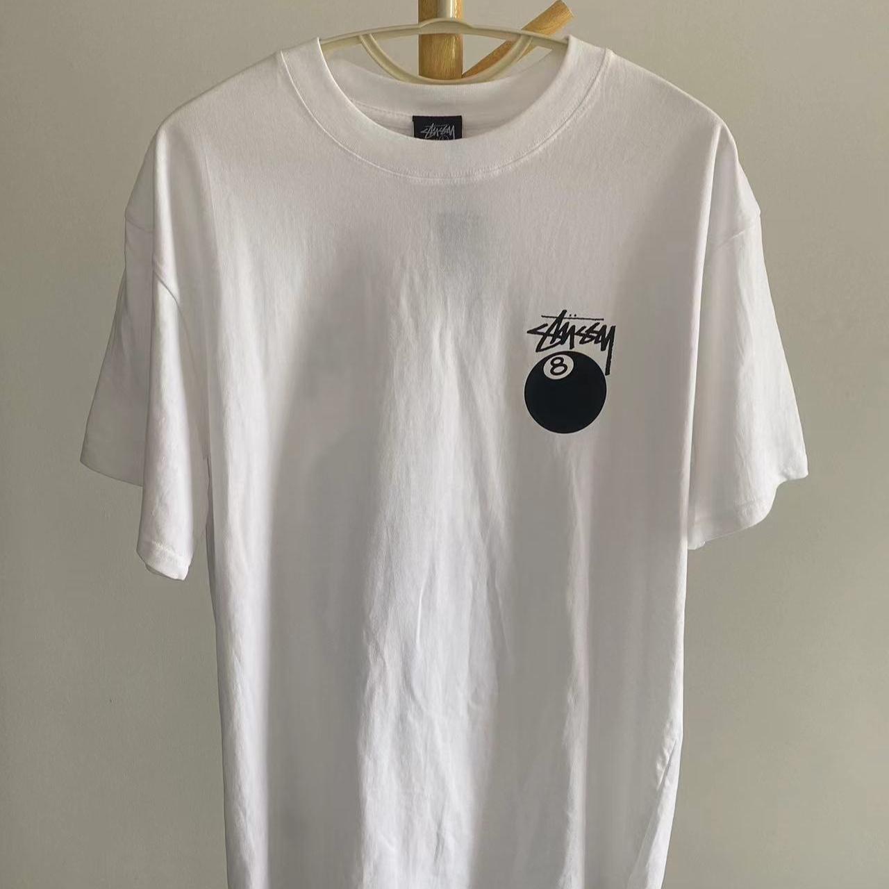 Stussy black 8 ball series black 8 white short... - Depop