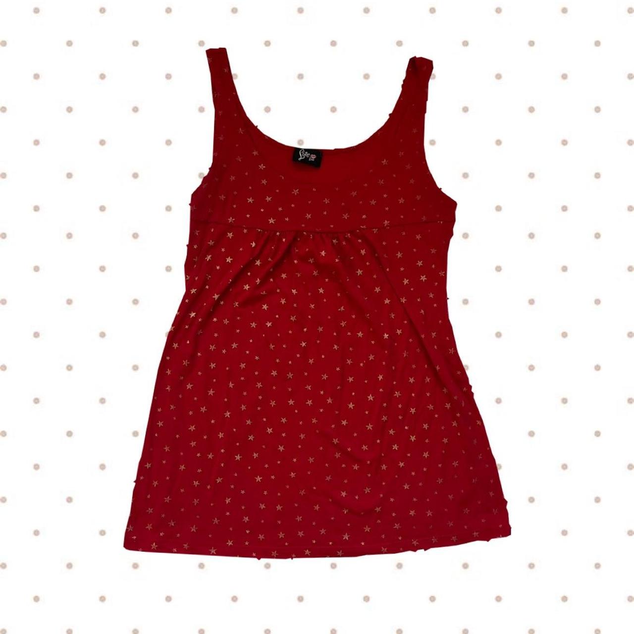 Women's Tank top - Red - S – babydoll top Red cot… - image 1
