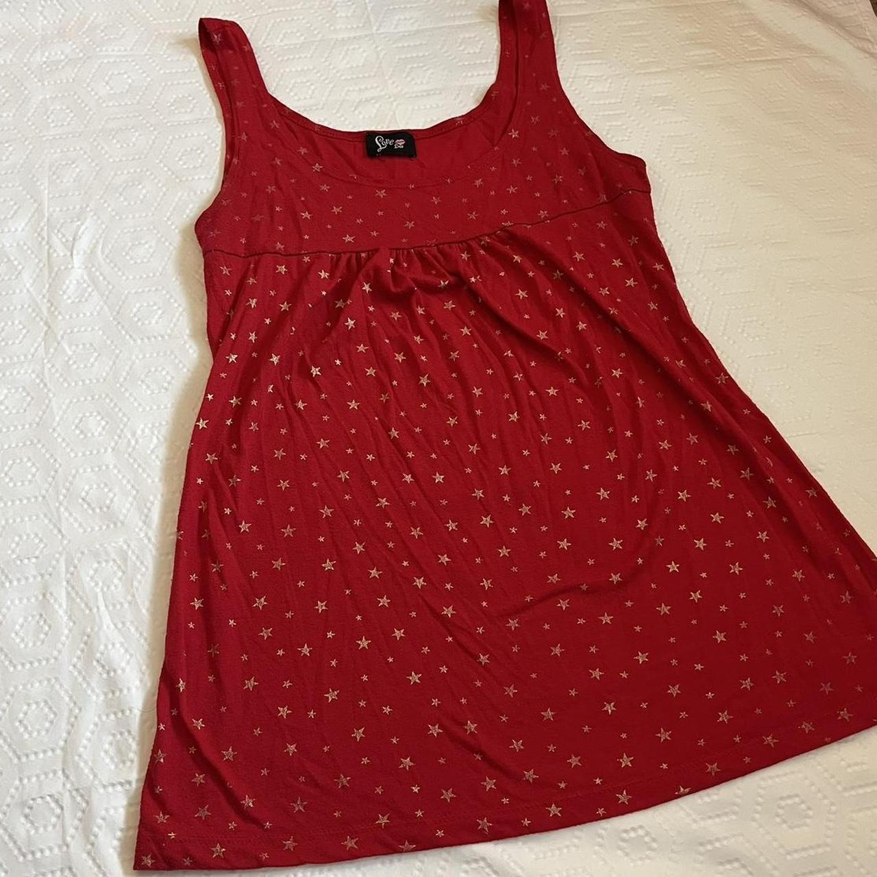 Women's Tank top - Red - S – babydoll top Red cot… - image 5