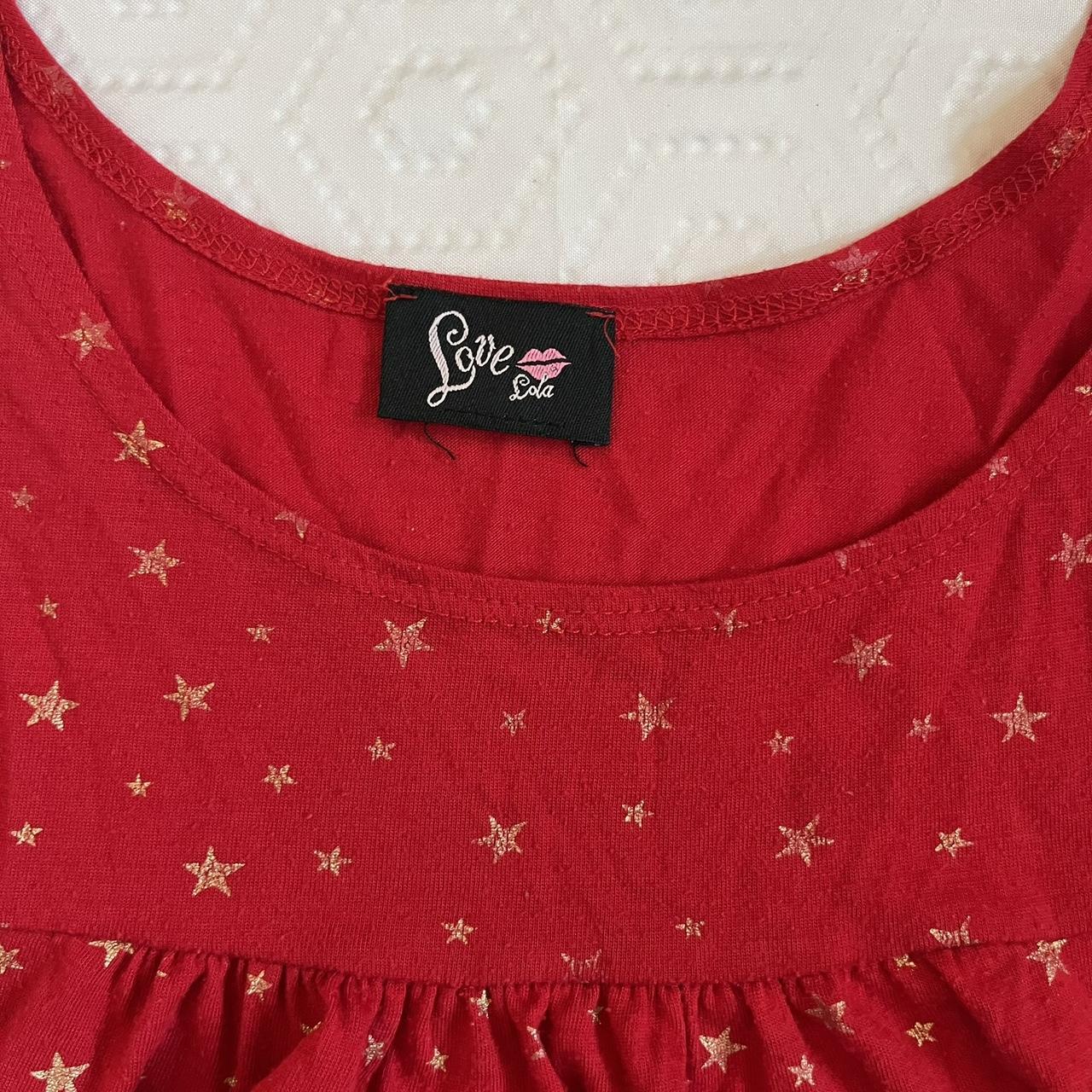 Women's Tank top - Red - S – babydoll top Red cot… - image 2