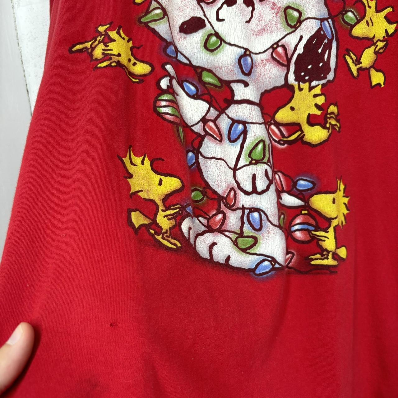 Vintage Y2K Snoopy Christmas Lights Tee worn... Depop