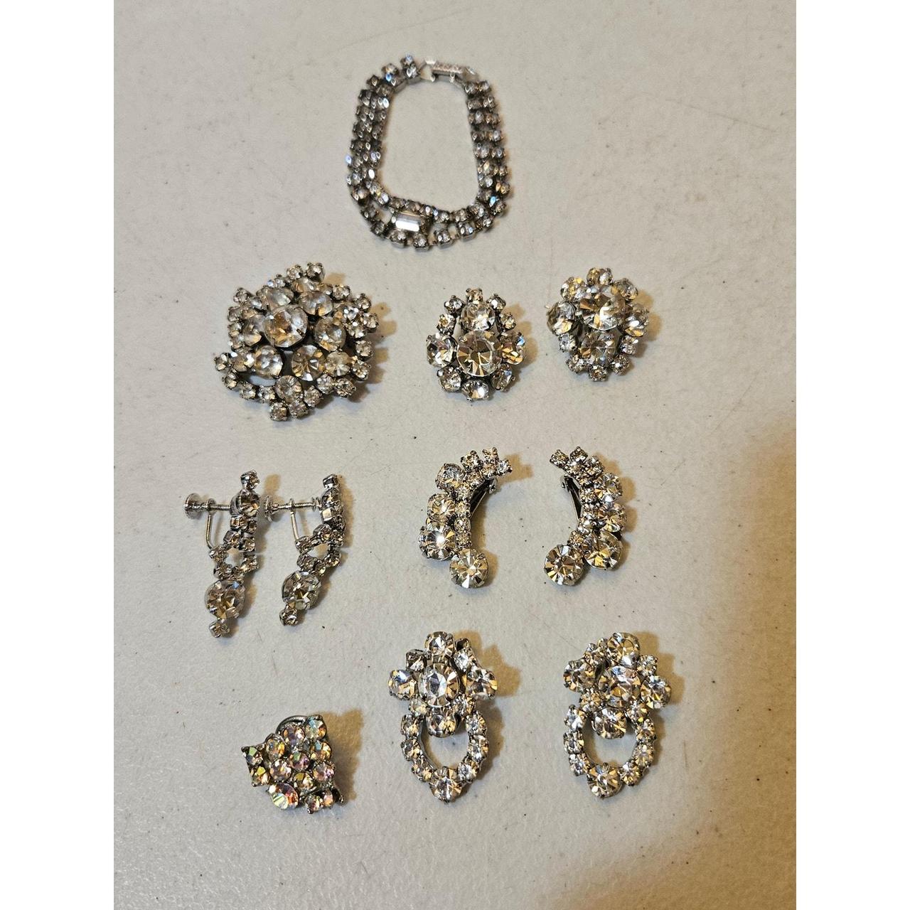 Vintage selling rhinestone jewelry lot