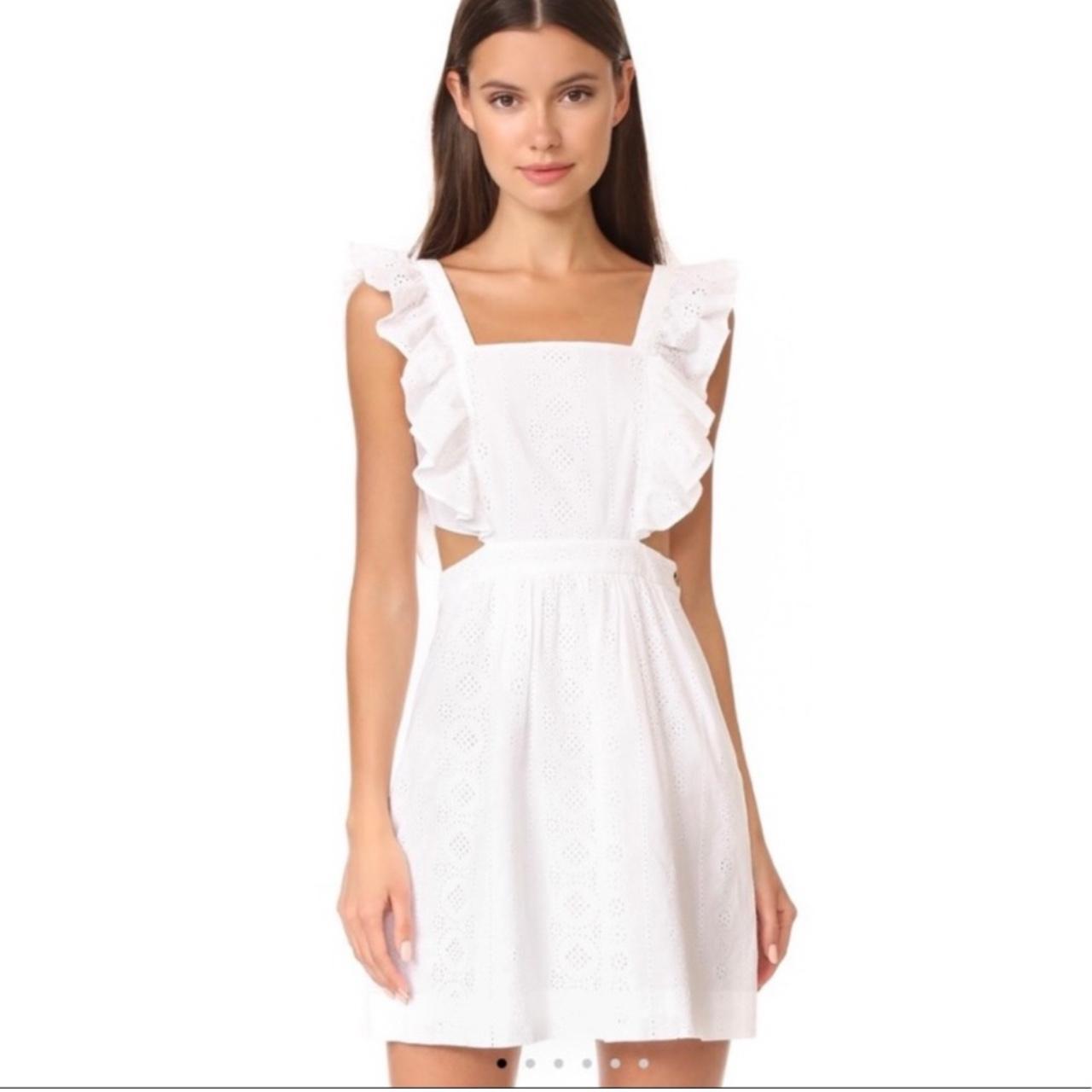 MADEWELL Women s White Cotton Eyelet Cutout Dress in. Depop