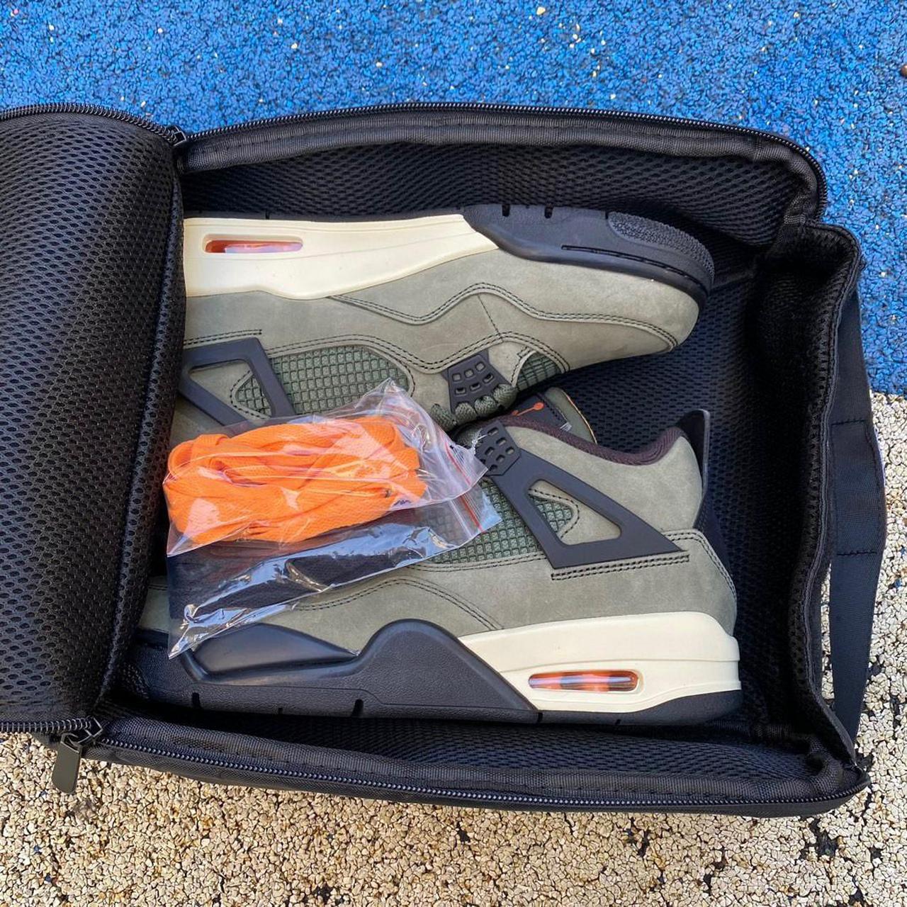 Army green Air Jordan 4 Retro UNDFTD Low Top Retro... - Depop