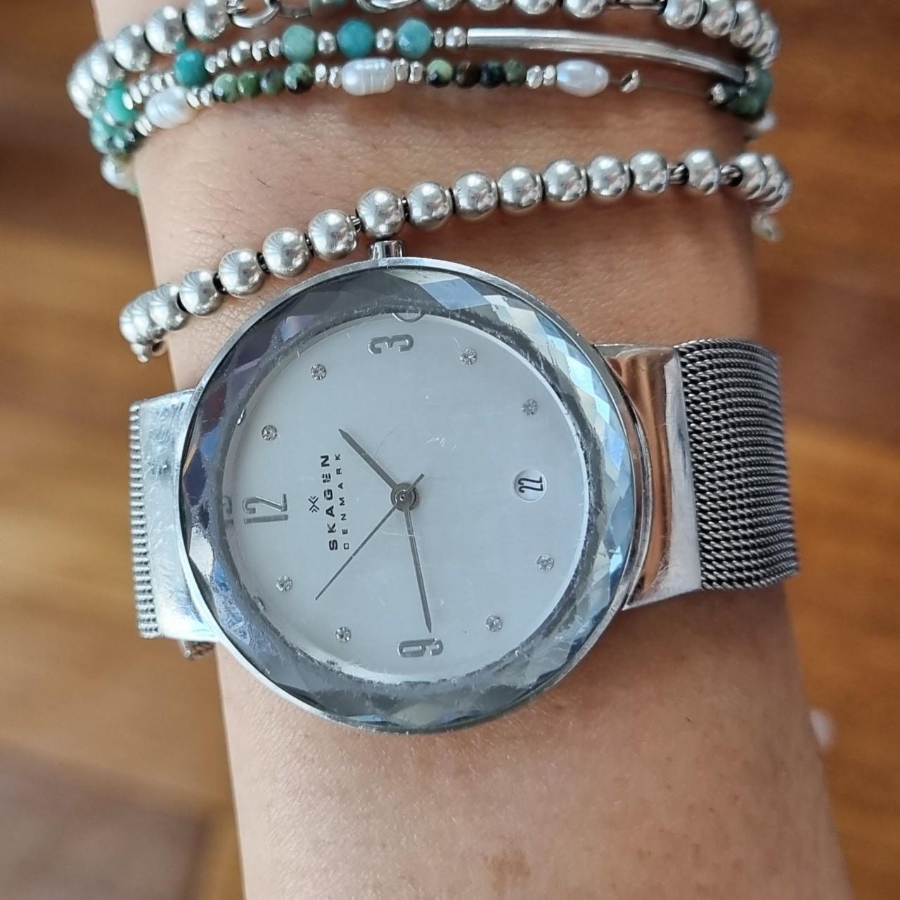 SKAGEN DENMARK LEONORA SILVER DIAL STAINLESS Depop