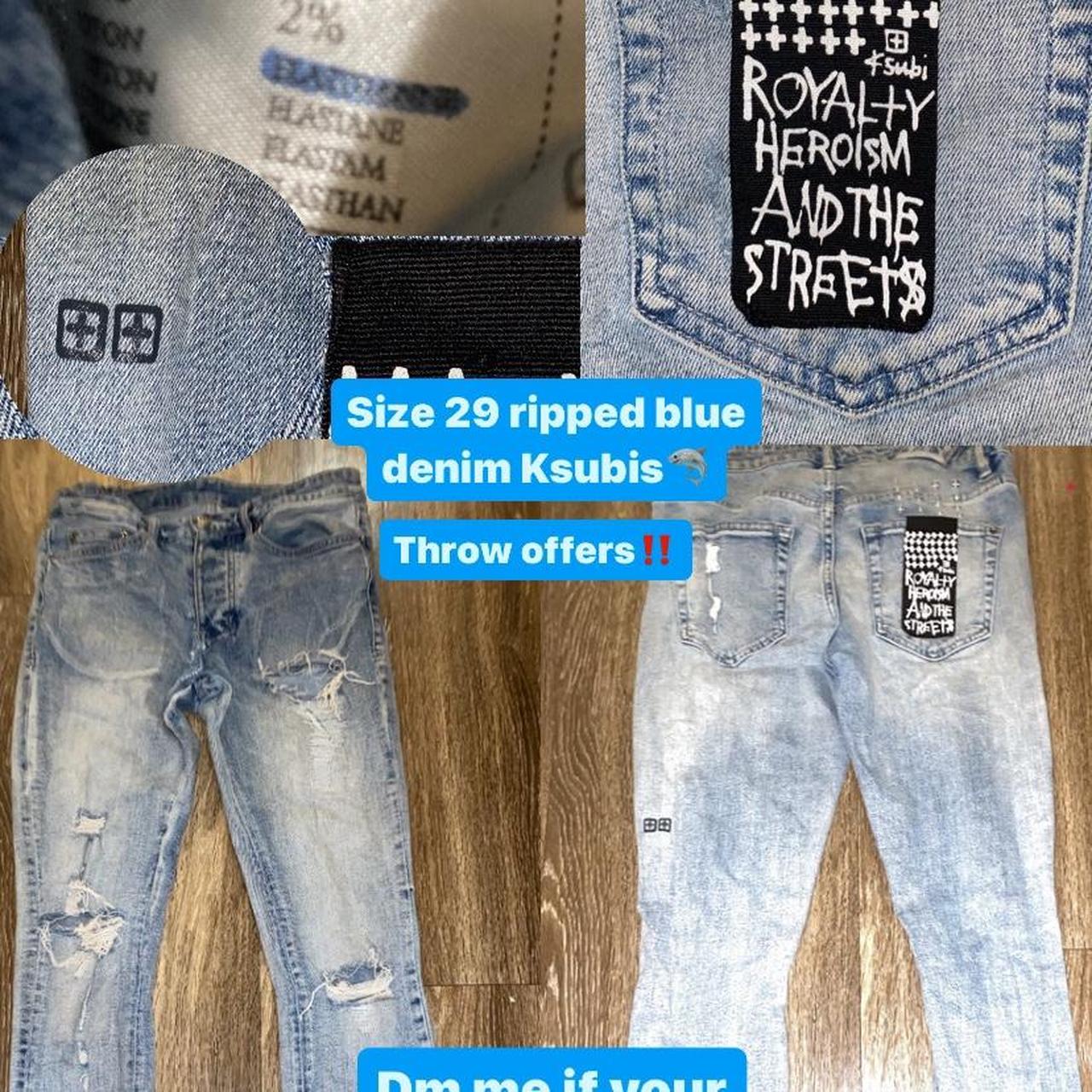 Blue Ripped Ksubi Jeans🦈 Prices are always Negotiable ‼️