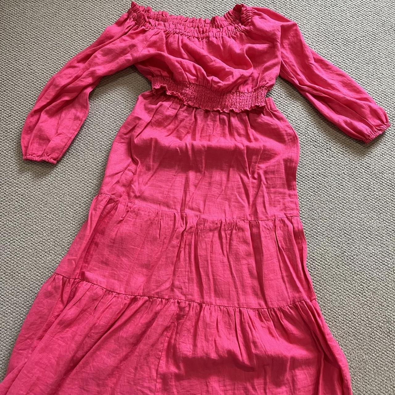 Sportsgirl Hot Pink linen set Size 10 Worn a few... Depop