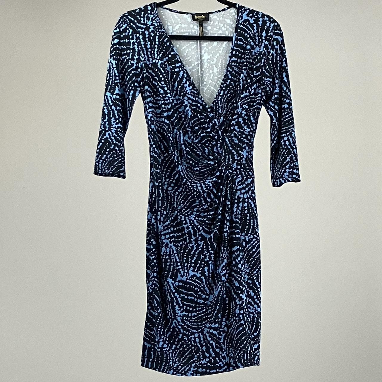 NEW Laundy Shelli Segal Blue Work 2024 Dress