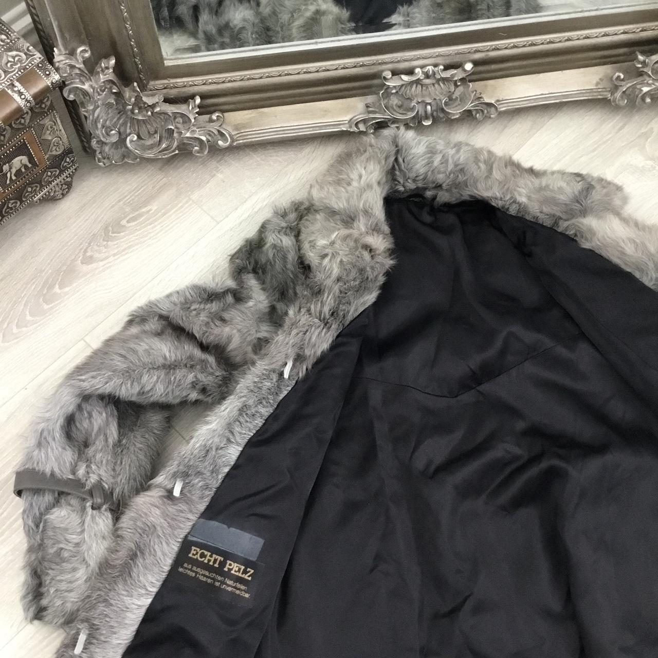 ECHT PELZ grey fur coat Fully lined Size M Underarm. Depop