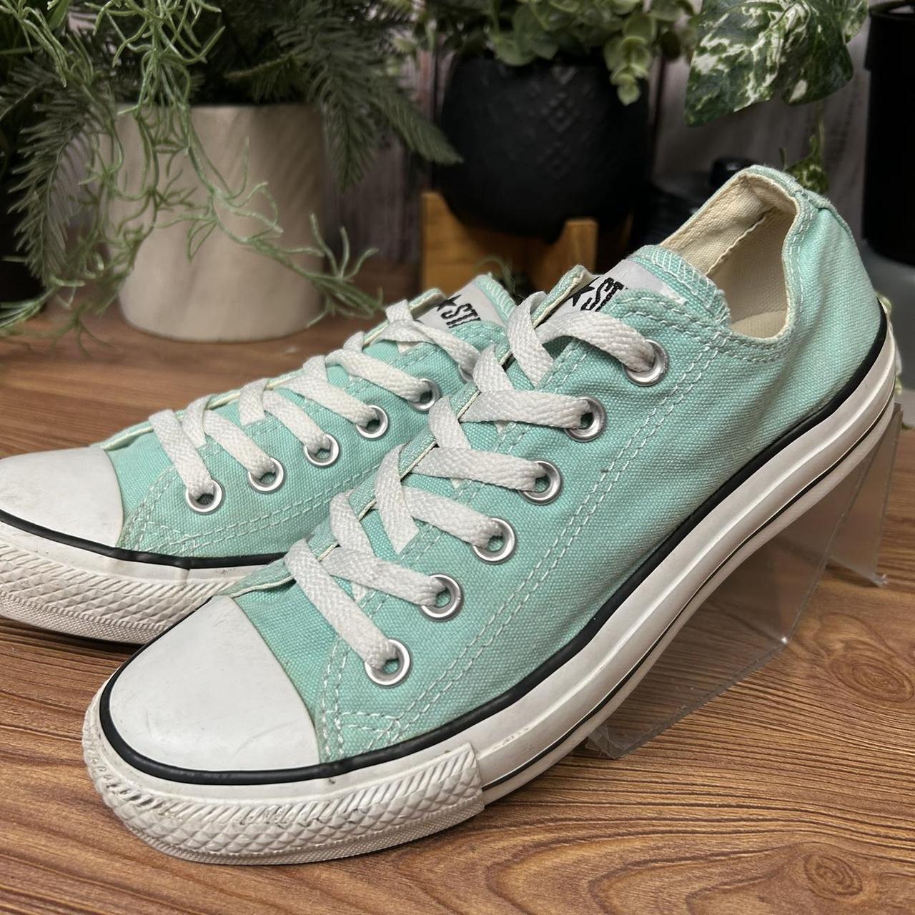 Mint green converse low tops on sale