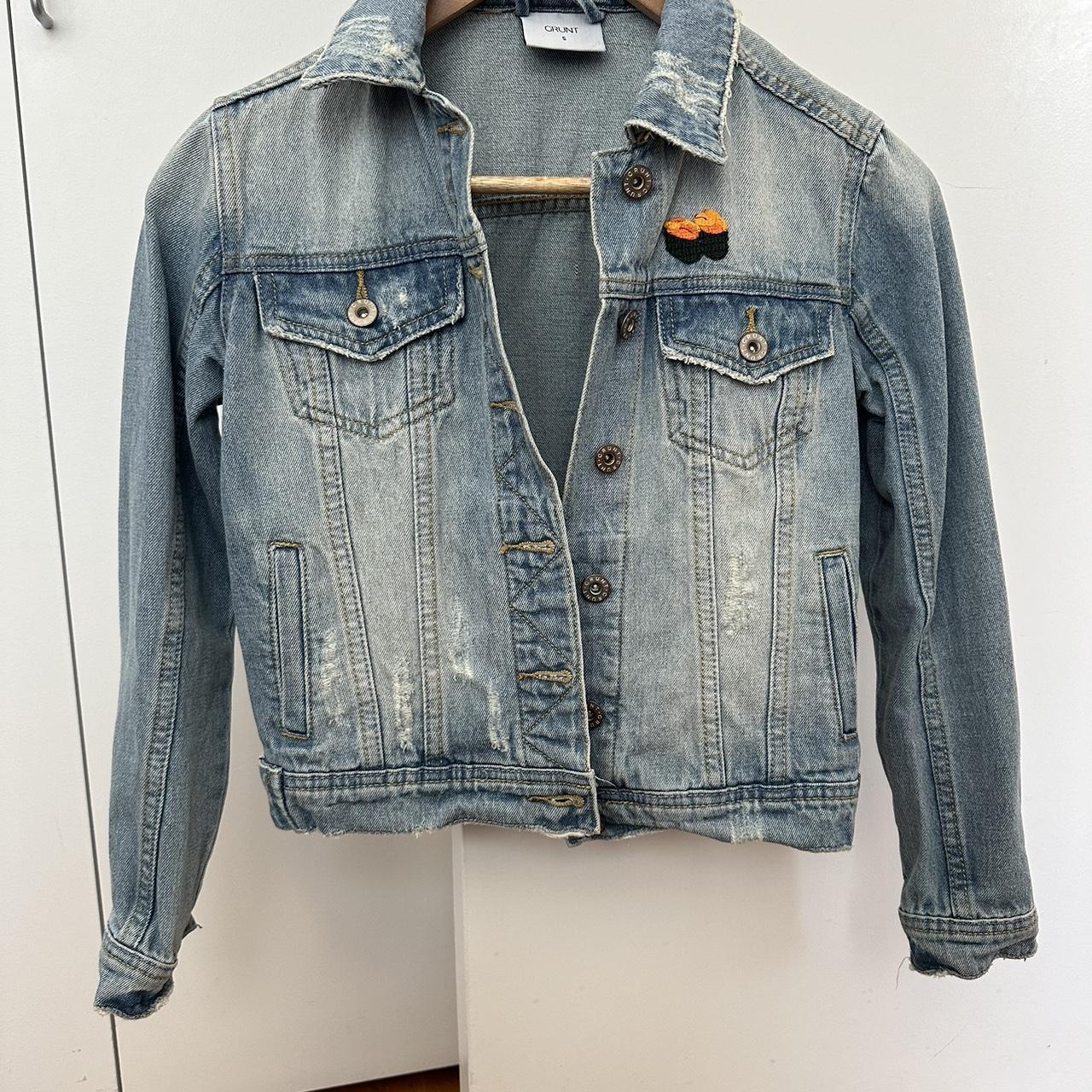 Fitted Distressed Denim Jacket #summer #denim... - Depop