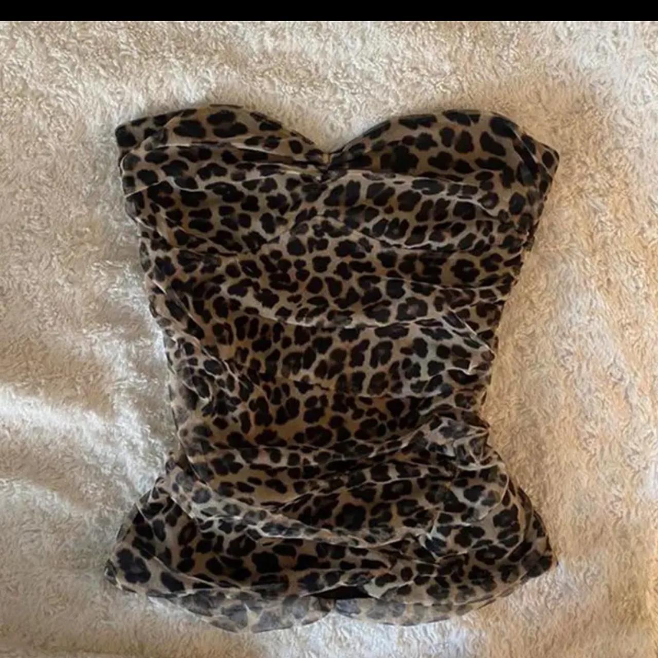 leopard print tube top 🐆 great quality 🐆 great for... - Depop