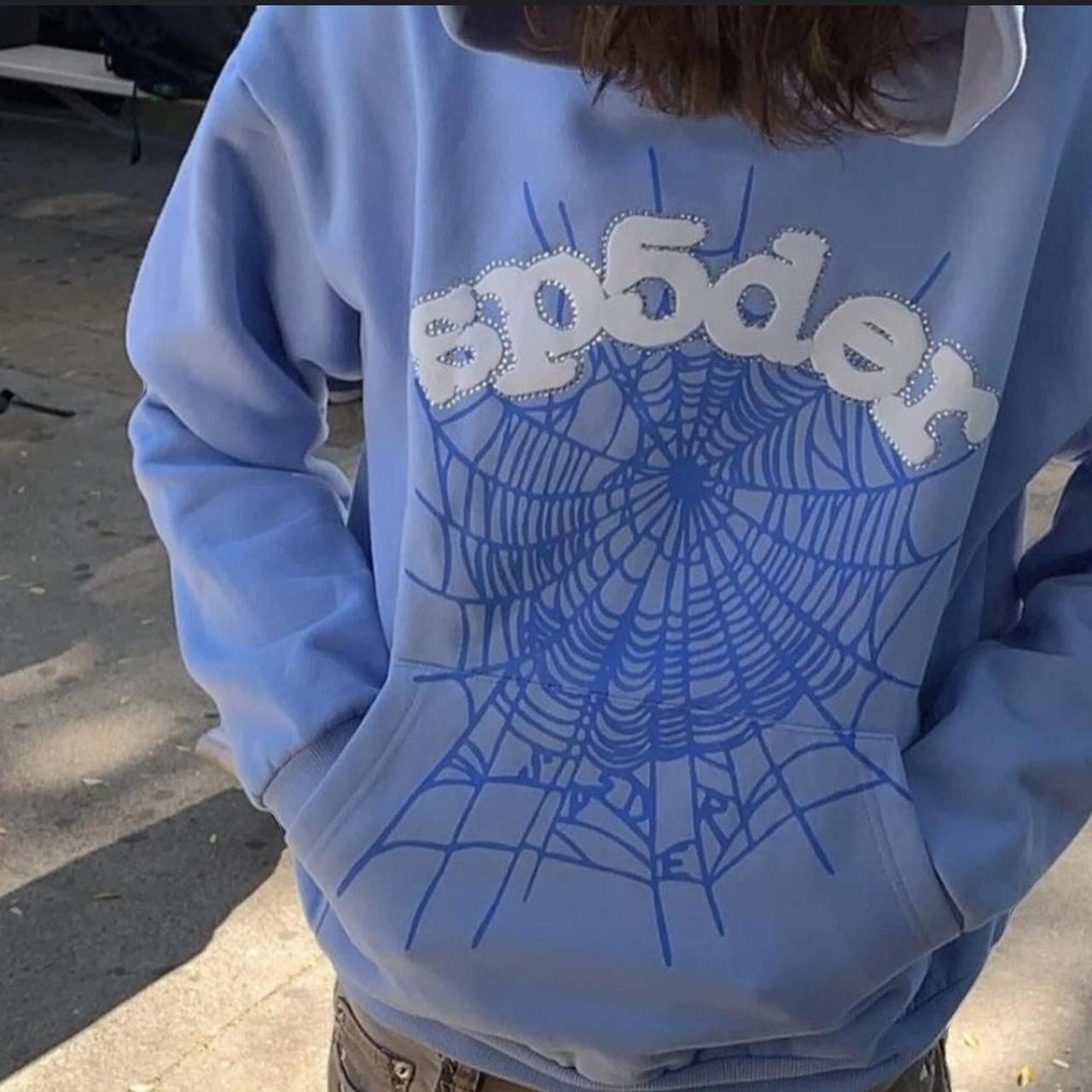 Sky Blue Sp5der Hoodie Sp5der Web Hoodie (Sky Blue)