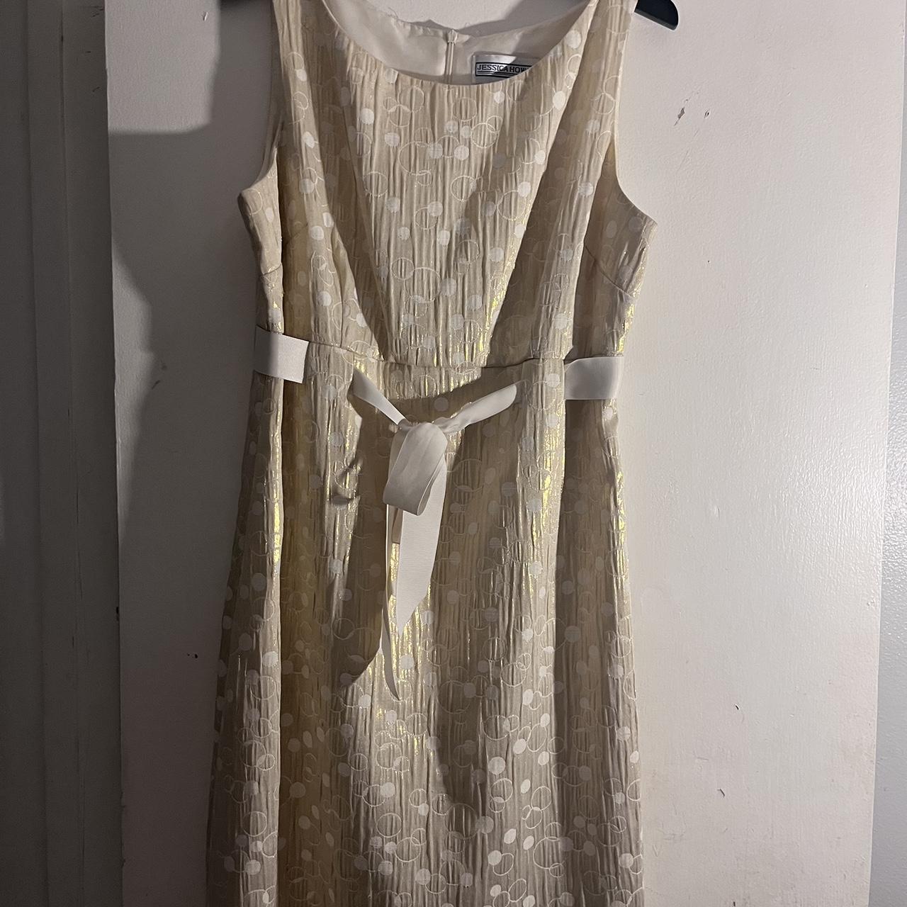 Jessica Howard, Champagne Polka Dot, A-line dress