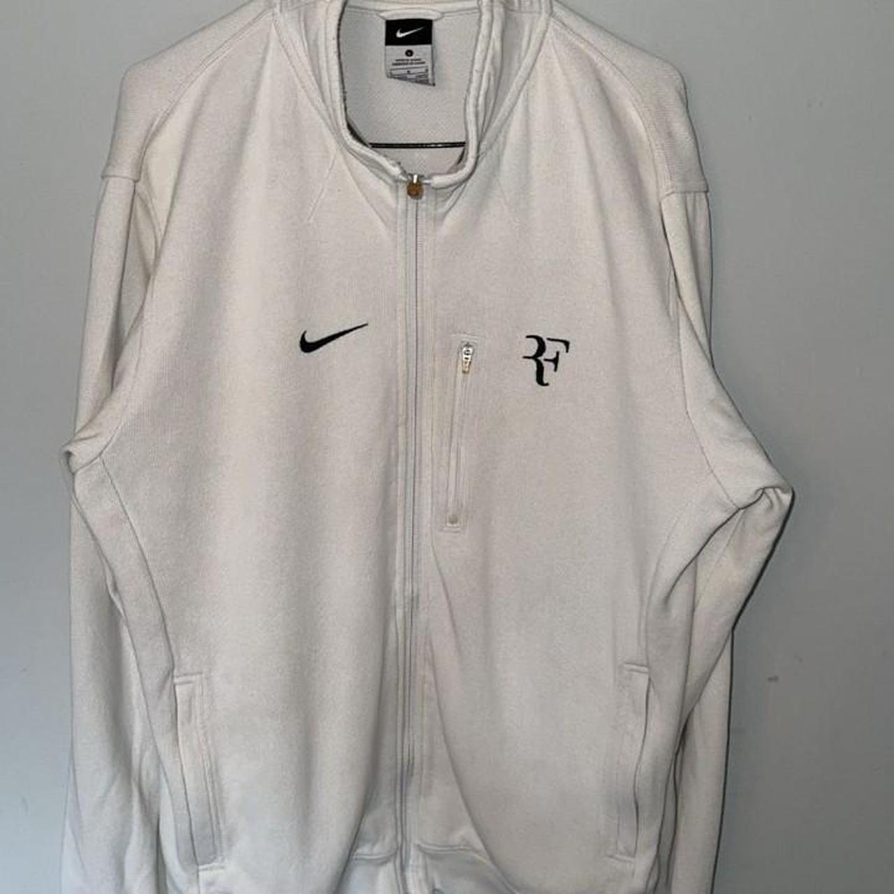 RF ROGER FEDERER 2018 TENNIS JACKET WHITE FULL ZIP. Depop