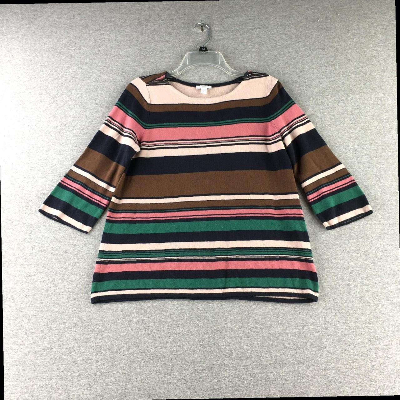 J Jill Petite Casual Ladies Striped 3 4 Sleeve. Depop