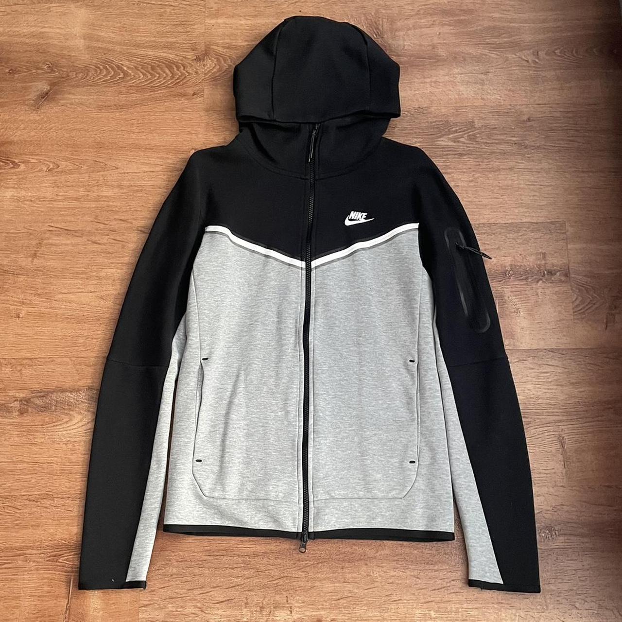 Nike tech fleece Black and grey and white Worn... - Depop