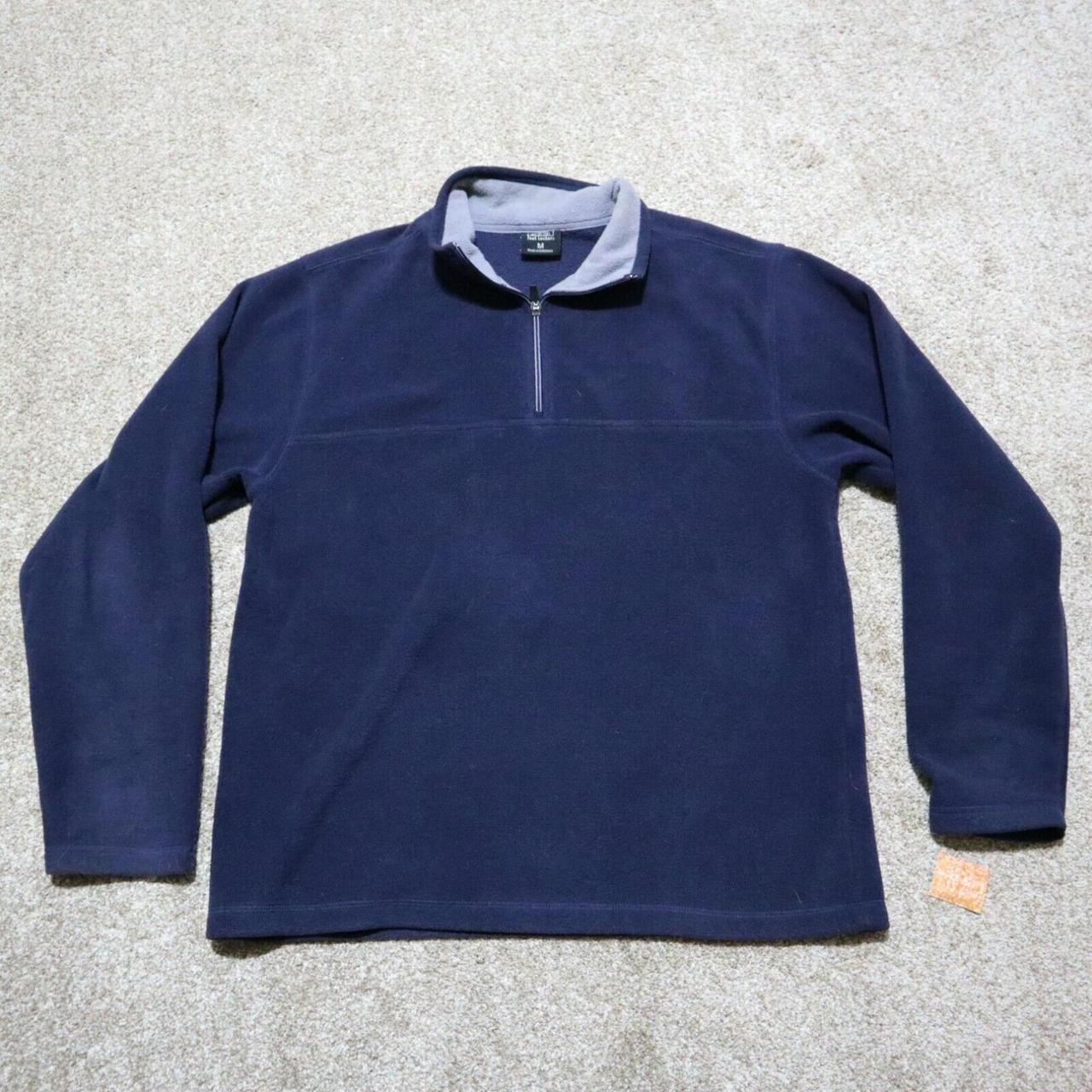 FOOT LOCKER 1 4 ZIP BLUE FLEECE PULLOVER SWEATER