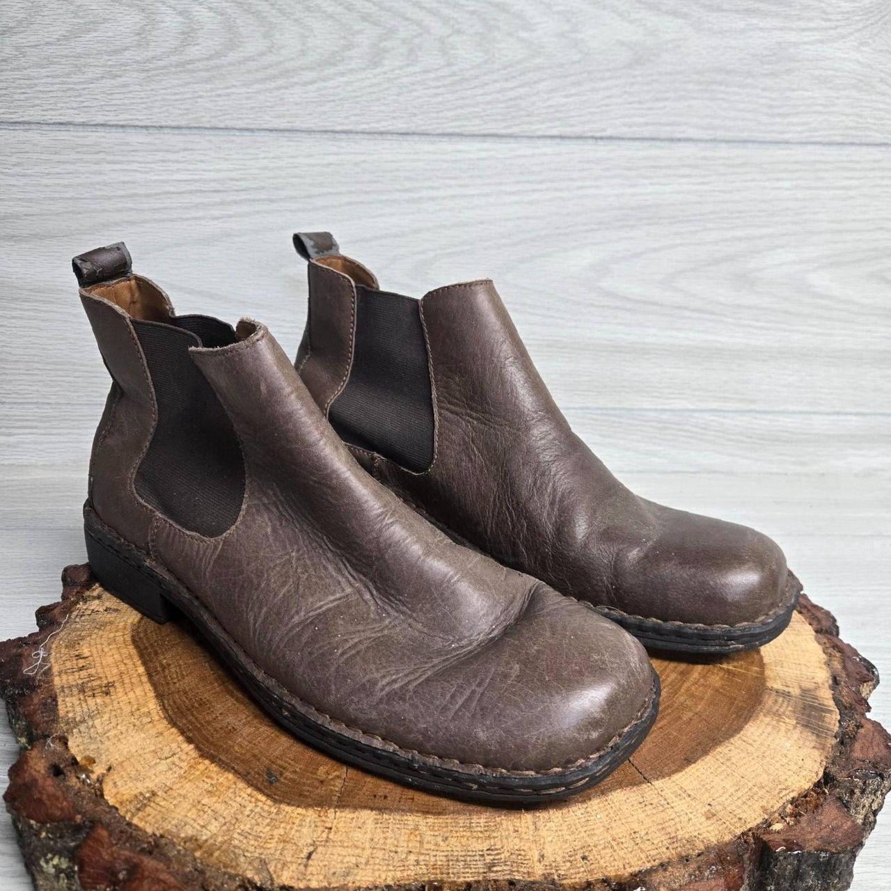 BROWN LEATHER CHELSEA BOOTS FOR ADULT MEN SLIP ON. Depop